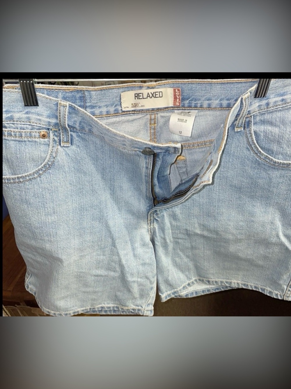 Levi's Light Blue Relaxed Denim Shorts